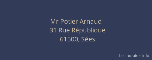 Mr Potier Arnaud