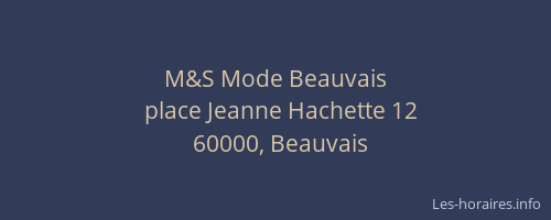 M&S Mode Beauvais