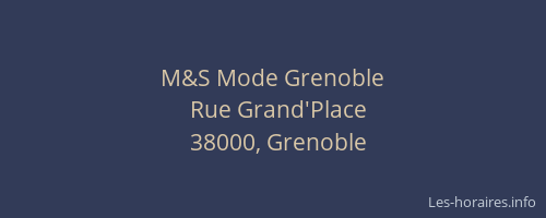 M&S Mode Grenoble