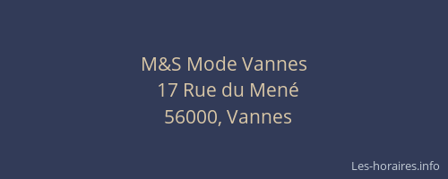 M&S Mode Vannes