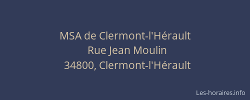 MSA de Clermont-l'Hérault