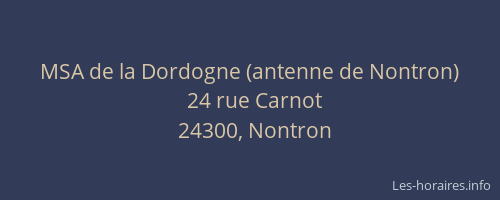 MSA de la Dordogne (antenne de Nontron)