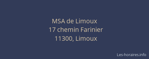 MSA de Limoux