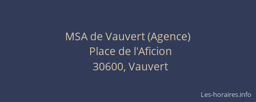 MSA de Vauvert (Agence)