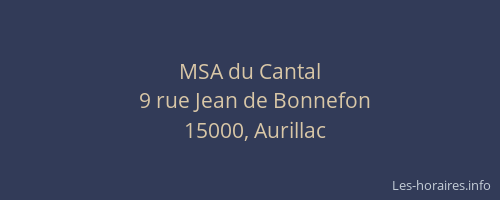 MSA du Cantal