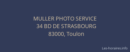 MULLER PHOTO SERVICE