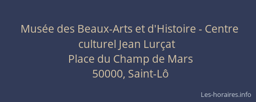 Musée des Beaux-Arts et d'Histoire - Centre culturel Jean Lurçat