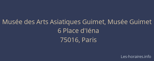 Musée des Arts Asiatiques Guimet, Musée Guimet