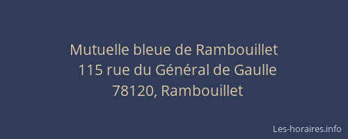 Mutuelle bleue de Rambouillet