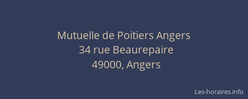 Mutuelle de Poitiers Angers