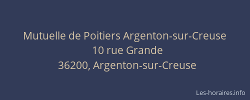 Mutuelle de Poitiers Argenton-sur-Creuse