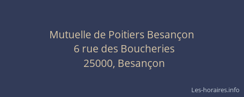 Mutuelle de Poitiers Besançon