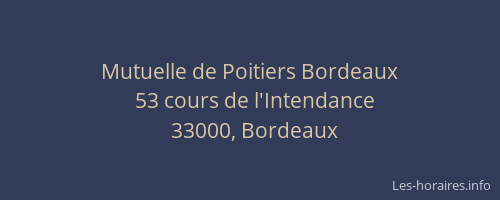 Mutuelle de Poitiers Bordeaux