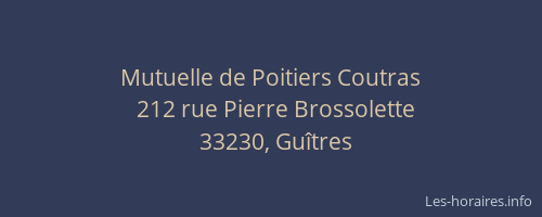 Mutuelle de Poitiers Coutras