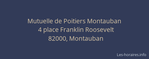 Mutuelle de Poitiers Montauban