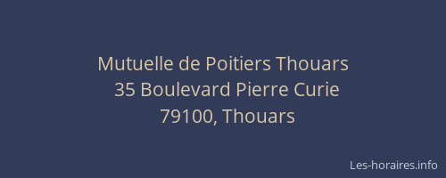 Mutuelle de Poitiers Thouars