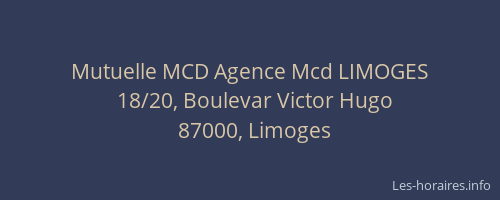 Mutuelle MCD Agence Mcd LIMOGES