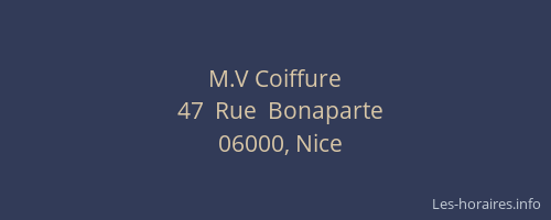 M.V Coiffure