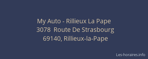 My Auto - Rillieux La Pape