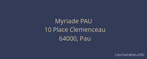 Myriade PAU