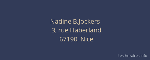 Nadine B.Jockers