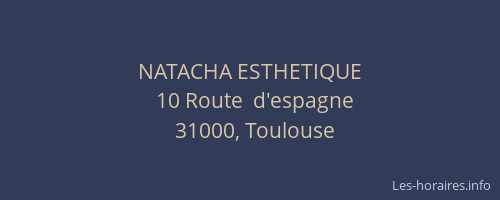 NATACHA ESTHETIQUE