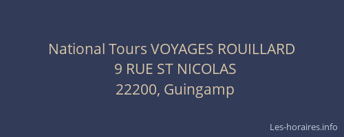 National Tours VOYAGES ROUILLARD