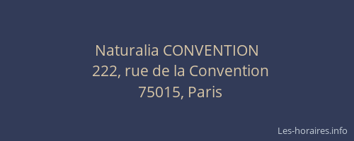 Naturalia CONVENTION