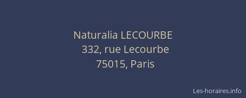 Naturalia LECOURBE