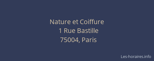 Nature et Coiffure