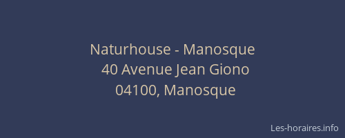 Naturhouse - Manosque