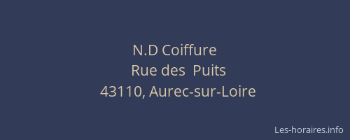 N.D Coiffure