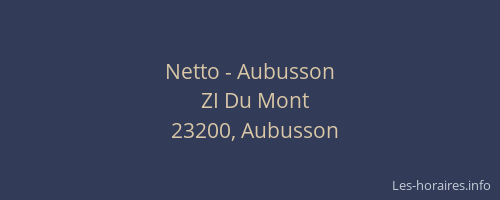 Netto - Aubusson