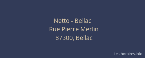 Netto - Bellac