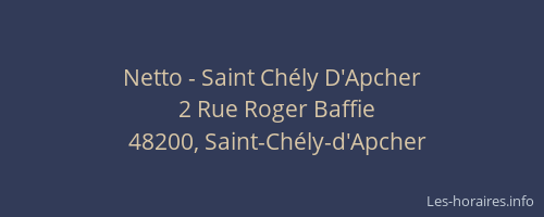 Netto - Saint Chély D'Apcher