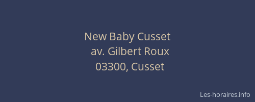 New Baby Cusset