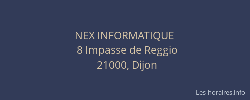 NEX INFORMATIQUE