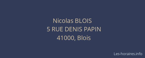 Nicolas BLOIS