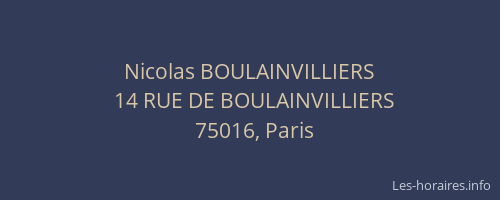 Nicolas BOULAINVILLIERS