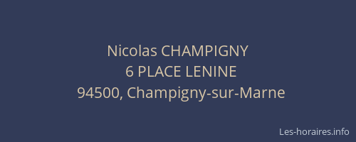 Nicolas CHAMPIGNY