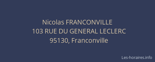 Nicolas FRANCONVILLE