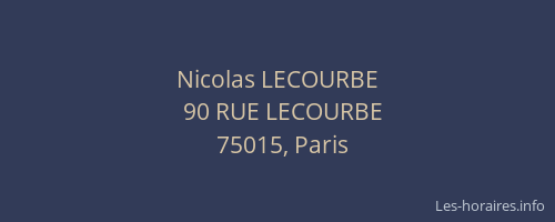 Nicolas LECOURBE