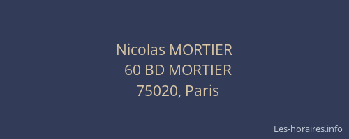 Nicolas MORTIER