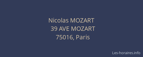 Nicolas MOZART