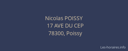 Nicolas POISSY