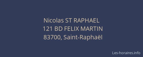 Nicolas ST RAPHAEL