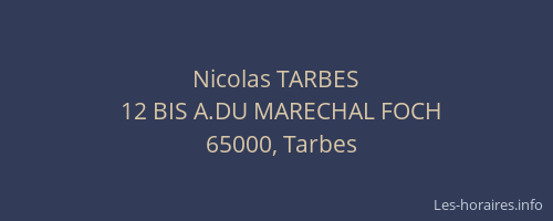 Nicolas TARBES