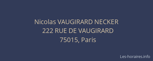 Nicolas VAUGIRARD NECKER