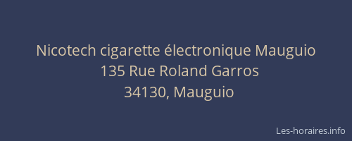Nicotech cigarette électronique Mauguio