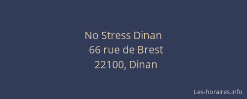 No Stress Dinan